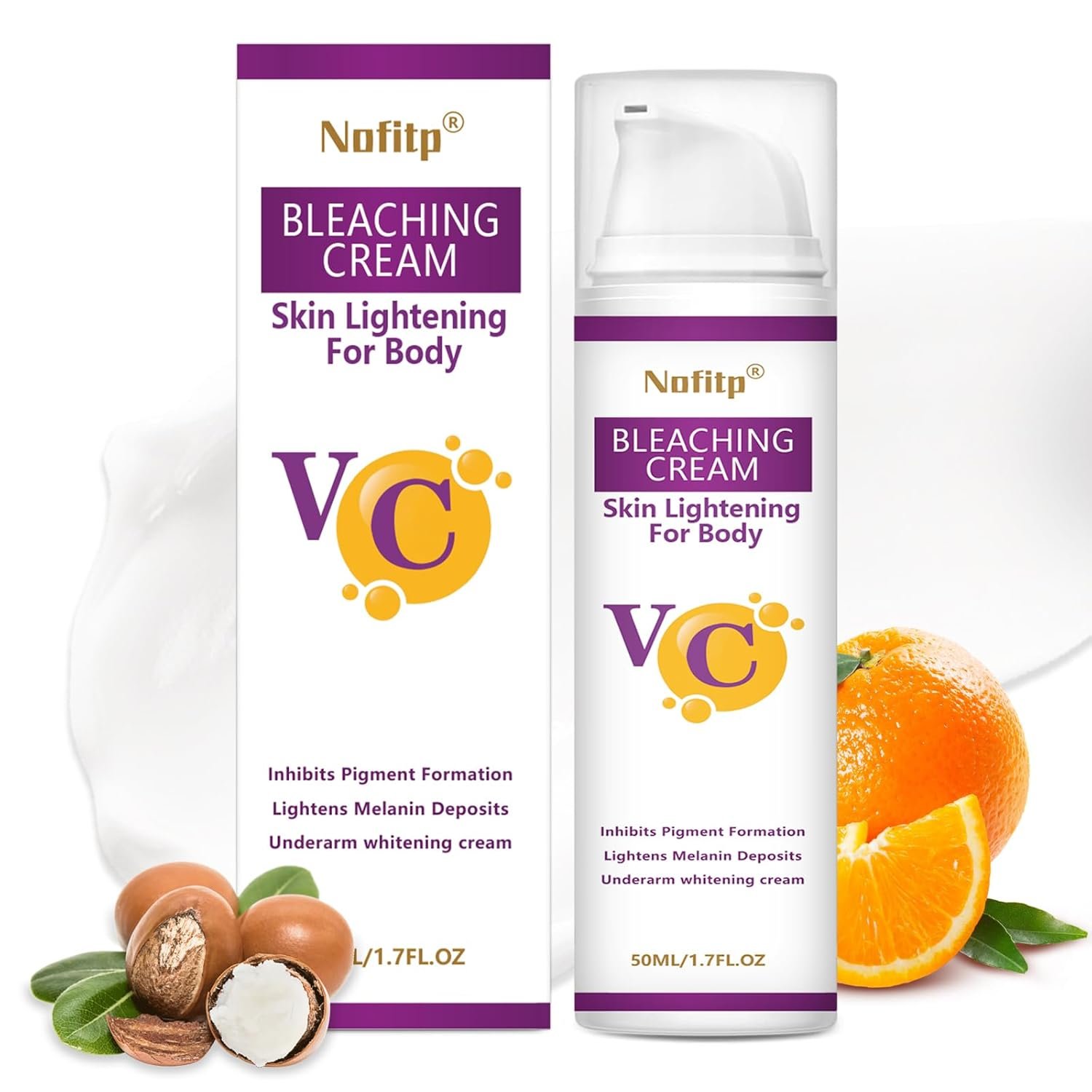 Dark Area Brightening Care Cream with Vitamin C & Niacinamide for Underarms Inner Thighs Knees and Bikini Area 1.71 Ounce (Pack of 1)