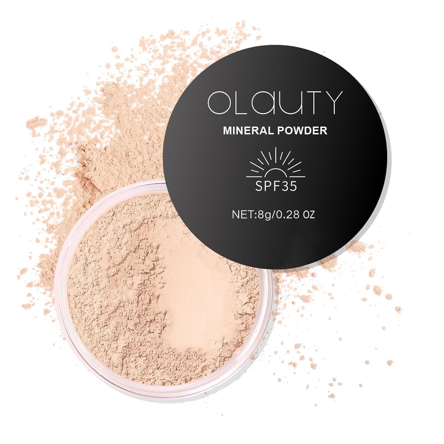 Mineral Loose Powder Foundation SPF 35,Sunscreen Face Setting Powder Makeup,Buildable Coverage,Lightweight Blurring Oil Control Natural Matte Finish for Face & Scalp(#01 Fair Light)