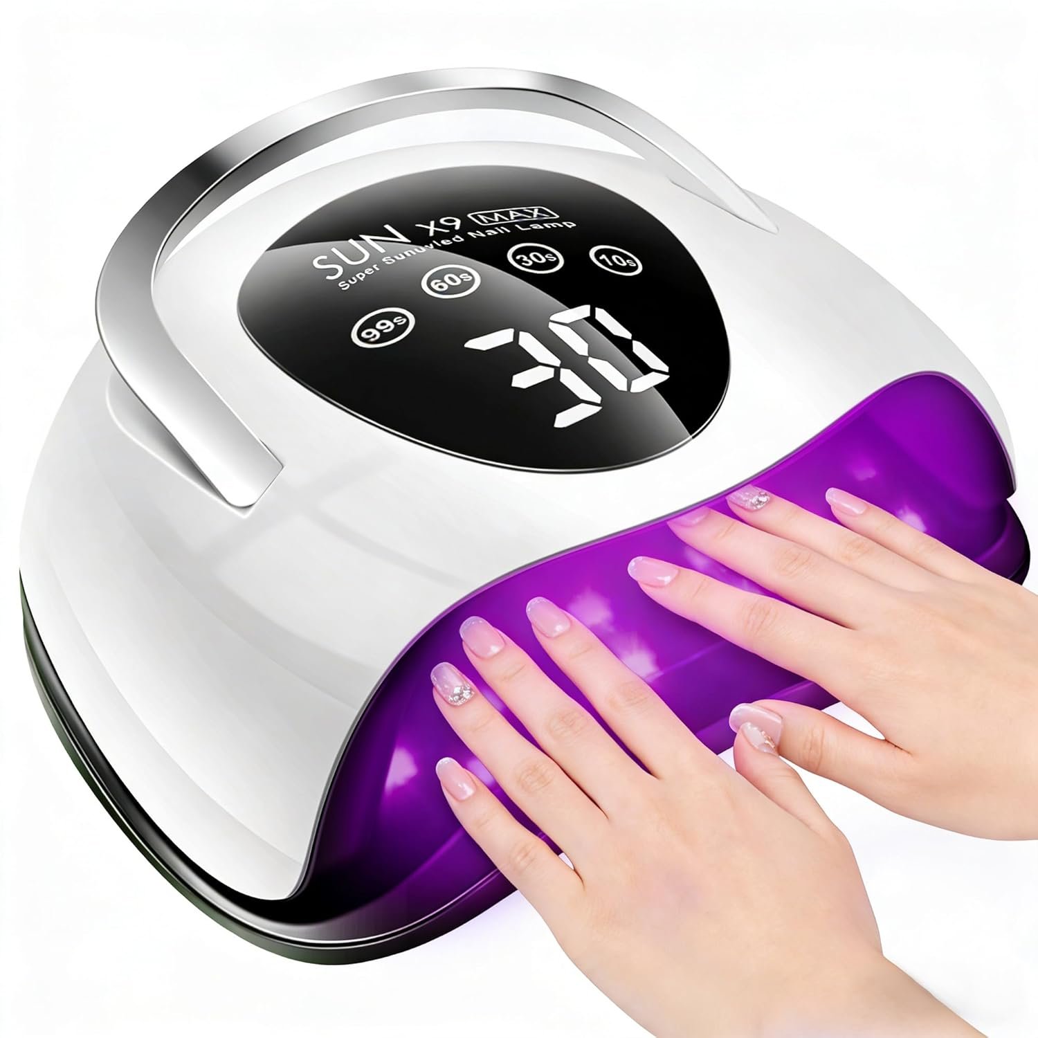 LadyMisty 268W UV LED Nail Lamp, 2026 Upgrade UV Light for Gel Nails with 57 Beads, Nail Dryer with 4 Timer Setting & LCD Touch Display, Professional Nail Lamp – Best Gifts