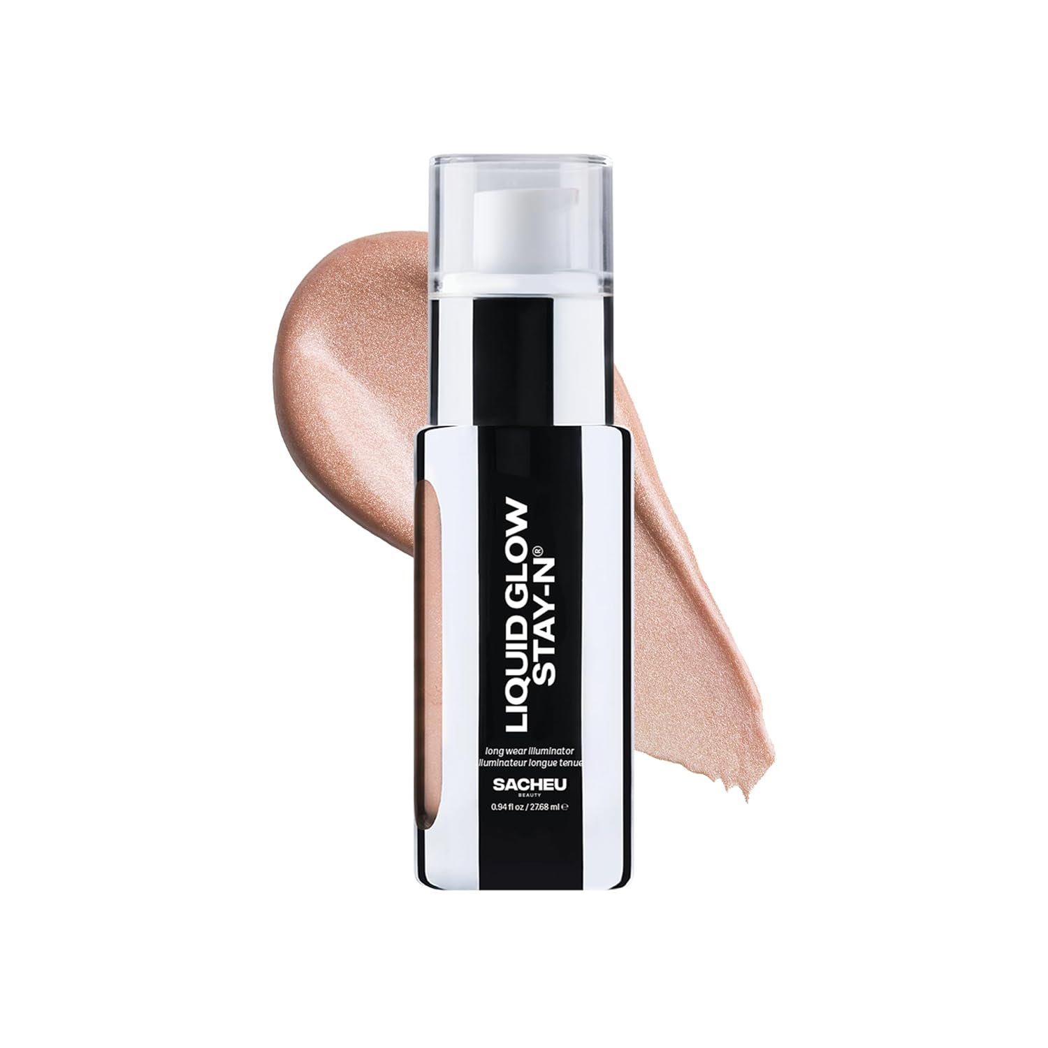 Sacheu Liquid Glow STAY-N Liquid Highlighter & Illuminator Makeup — 30ml Long Lasting Luminous Glow Lightweight Dewy Finish, Aura Glow