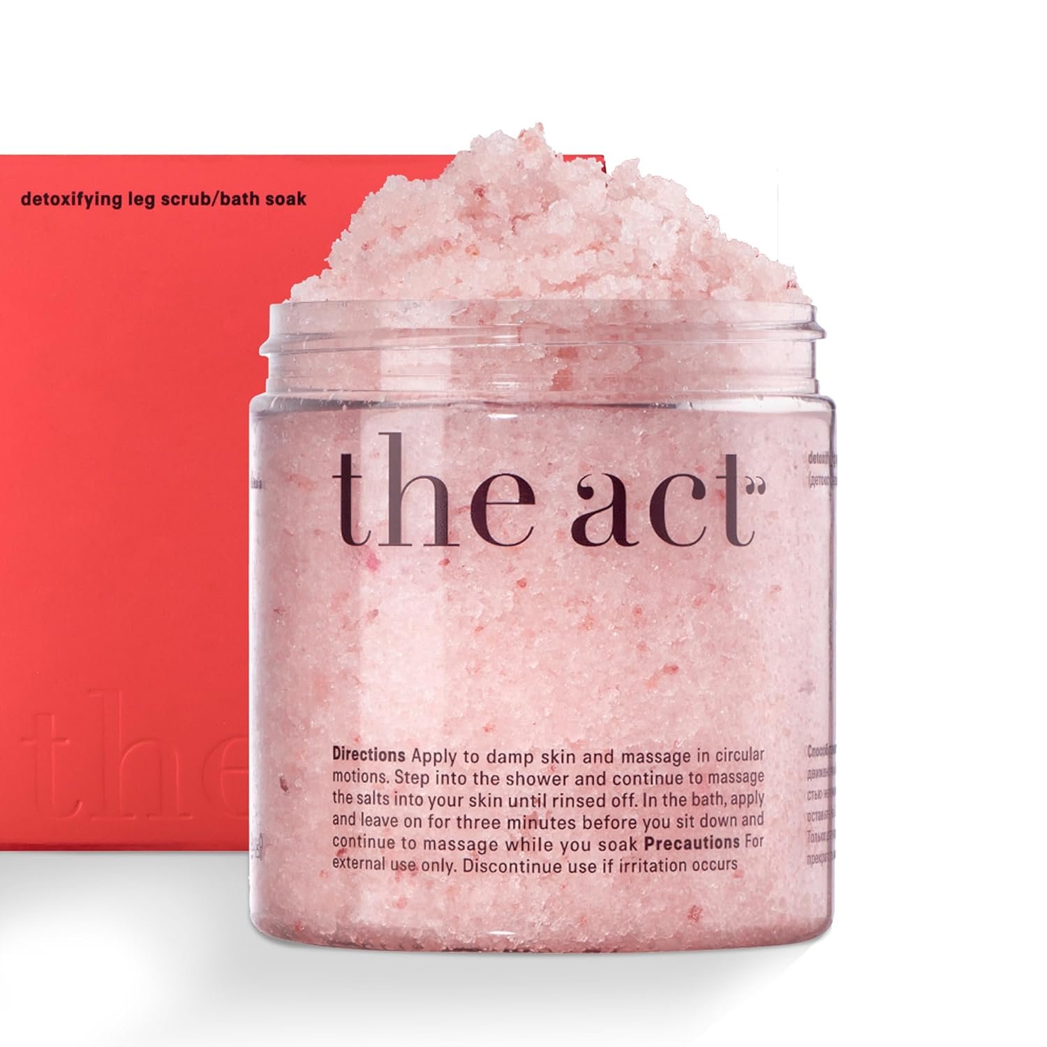 THE ACT Detox Organic Body Scrub with Himalayan & Sea Salt – Anti Cellulite Nourishing Restores Cleanser Scrubs for Legs, Feet, Hands – Gifts for Women Men, Home Spa Care, Vegan (10.58 Oz, Grapefruit)