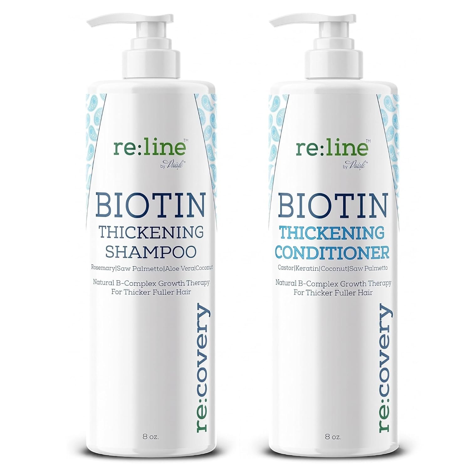 Biotin Shampoo and Conditioner for Thinning Hair Growth Thickening Shampoo for Hair Loss Treatment NATURAL Sulfate Free for Color Treated Hair Regrowth Treatment for Men Women