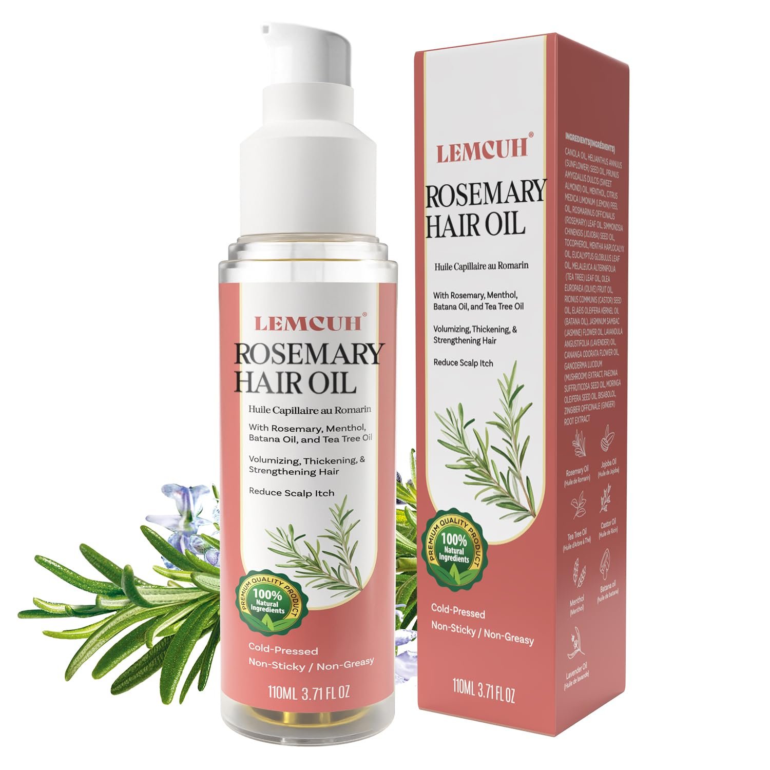 Hair Growth Serum Oil for Women, 100% Vegan Herbal Extracts, Follicle Activating Scalp Serum, Root Revive for Thicker Fuller Hair, Hair Loss, Shedding, Dry & Damaged Hair Treatment, 3.7 fl oz