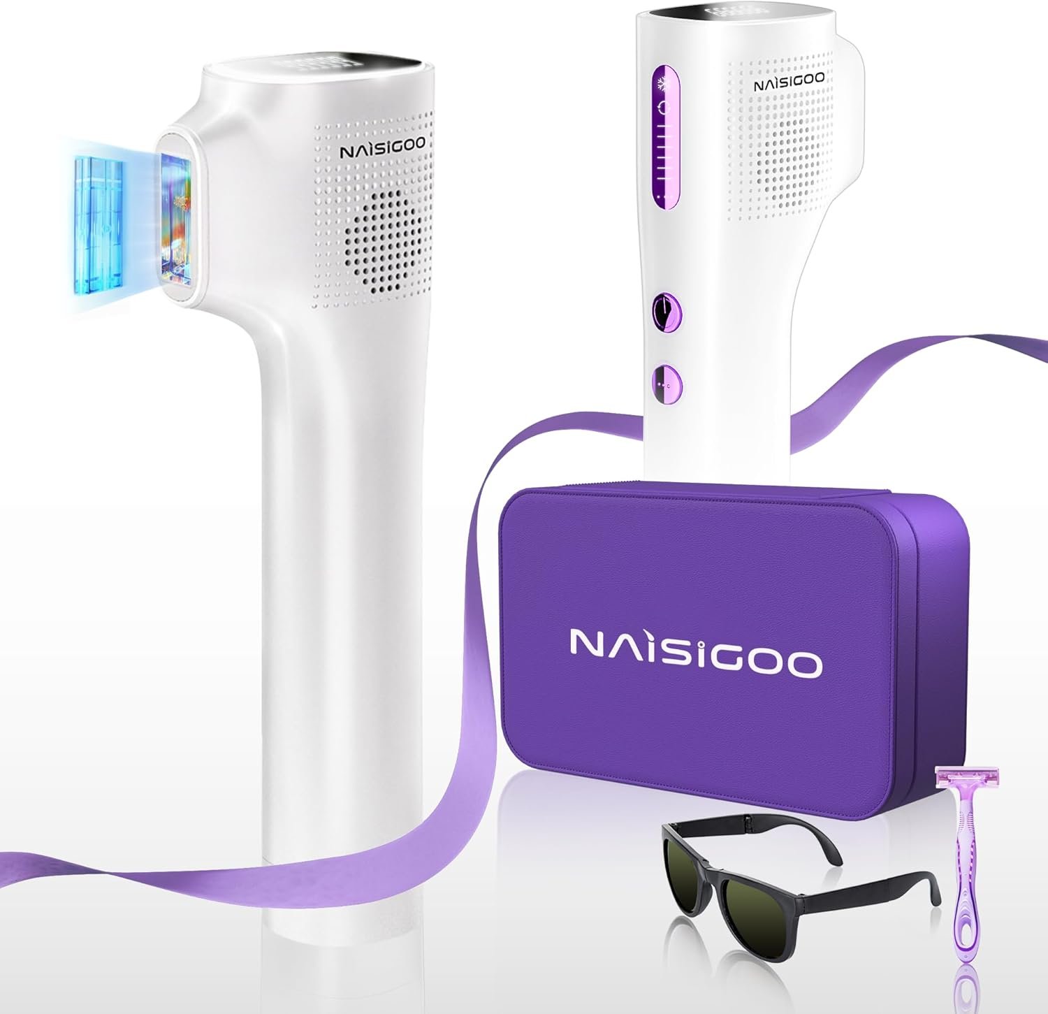 Laser Hair Removal Device for Women & Men, At-Home Painless IPL Laser Hair Remover with 40°F Ice-Cooling Contact, Long-Lasting Lazer Hair Removal for Face, Legs, Armpits, Bikini Line