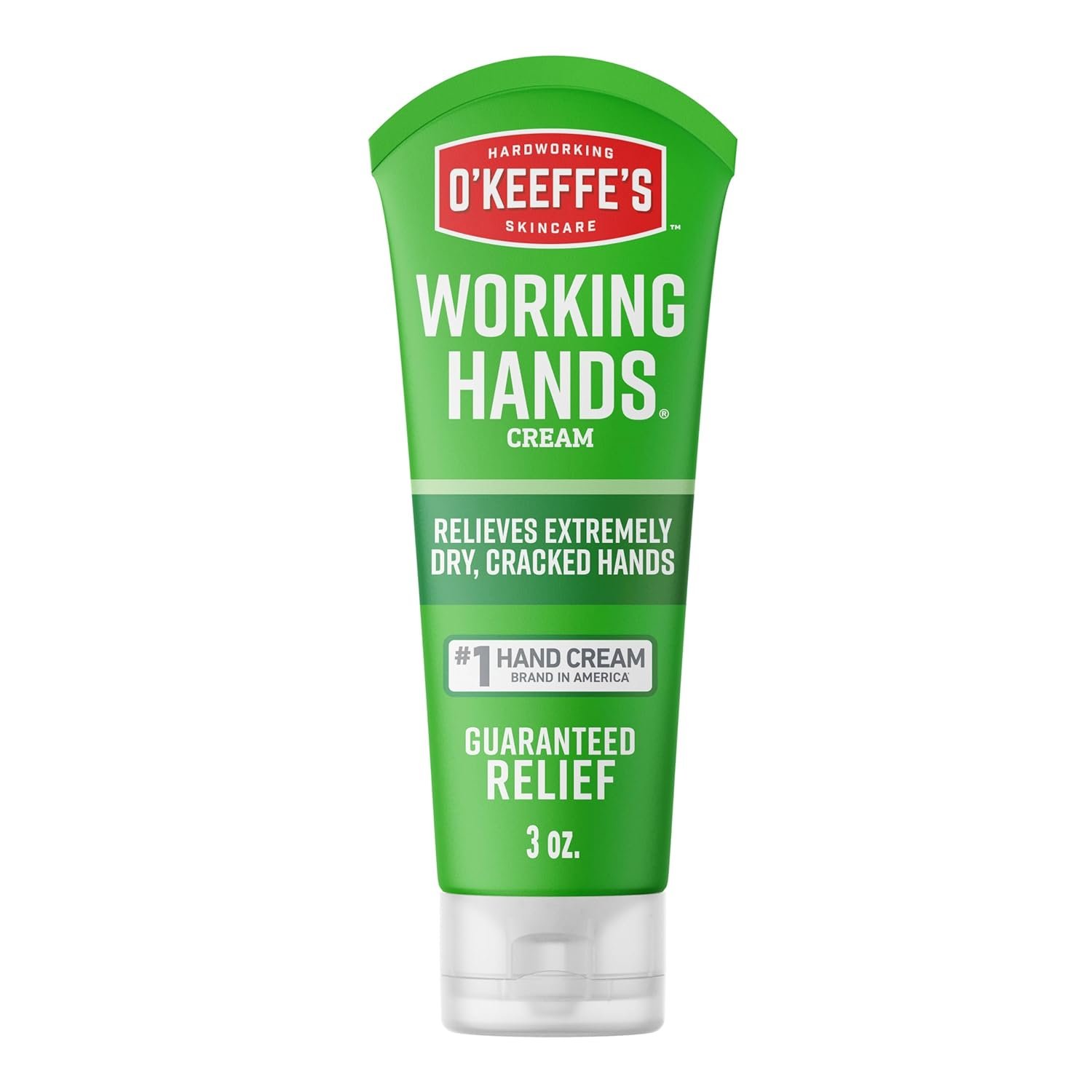 O’Keeffe’s Working Hands Hand Cream for Extreme Dryness – 3 oz Travel Size Tube (1 Pack) – Repairing Skincare for Cracked, Dry Hands