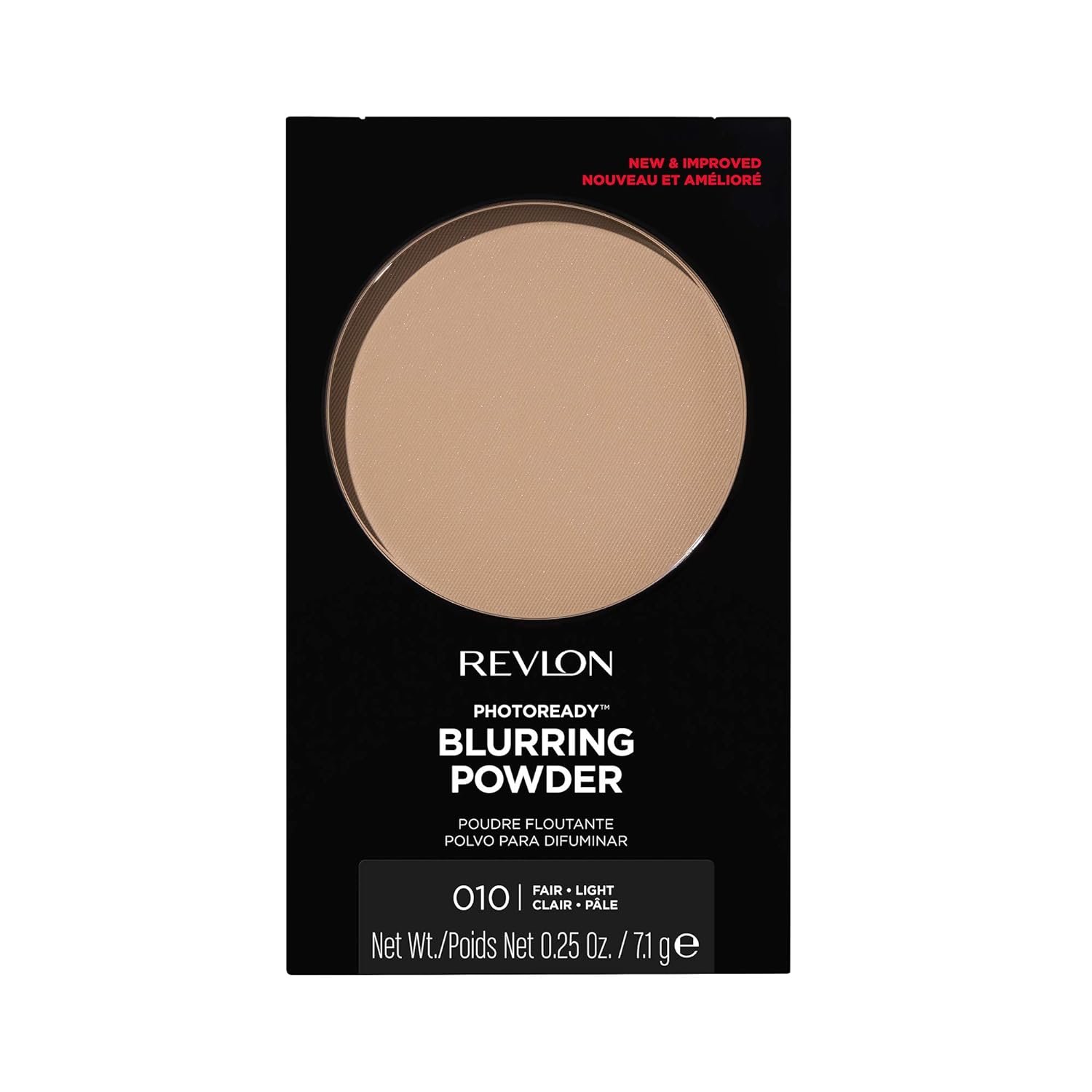 Revlon Face Powder, PhotoReady Blurring Face Makeup, Longwear Medium- Full Coverage with Flawless Finish, Shine & Oil Free-Fragrance Free, 010 Fair Light, 0.25 oz