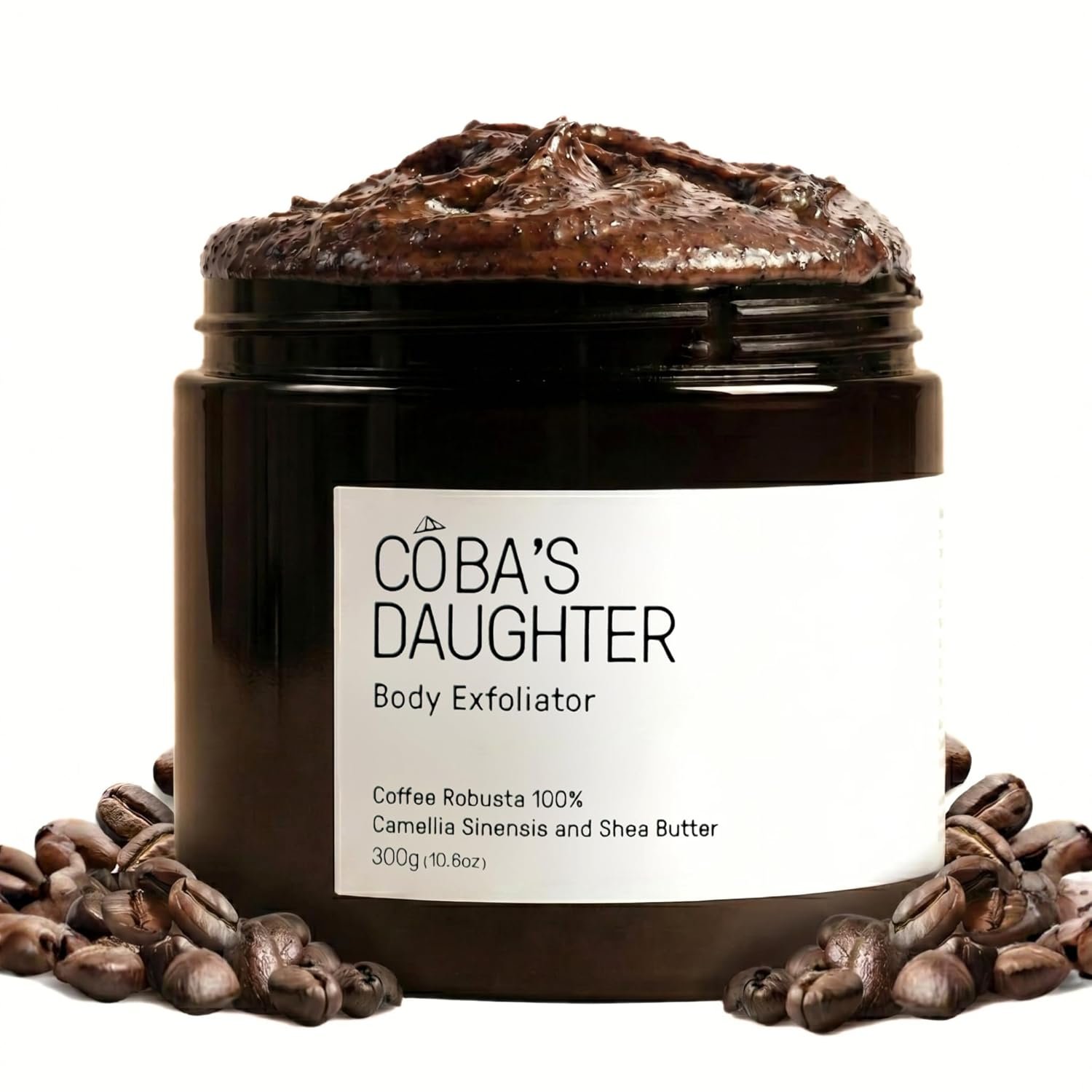 COBA’S DAUGHTER Robusta Coffee Body Scrub | Exfoliating for Cellulite and Stretch Marks, KP Bump, Strawberry Legs, Underarm | Green Tea & Shea Butter | Safe for pregnancy & sensitive skin (10.6 Oz)