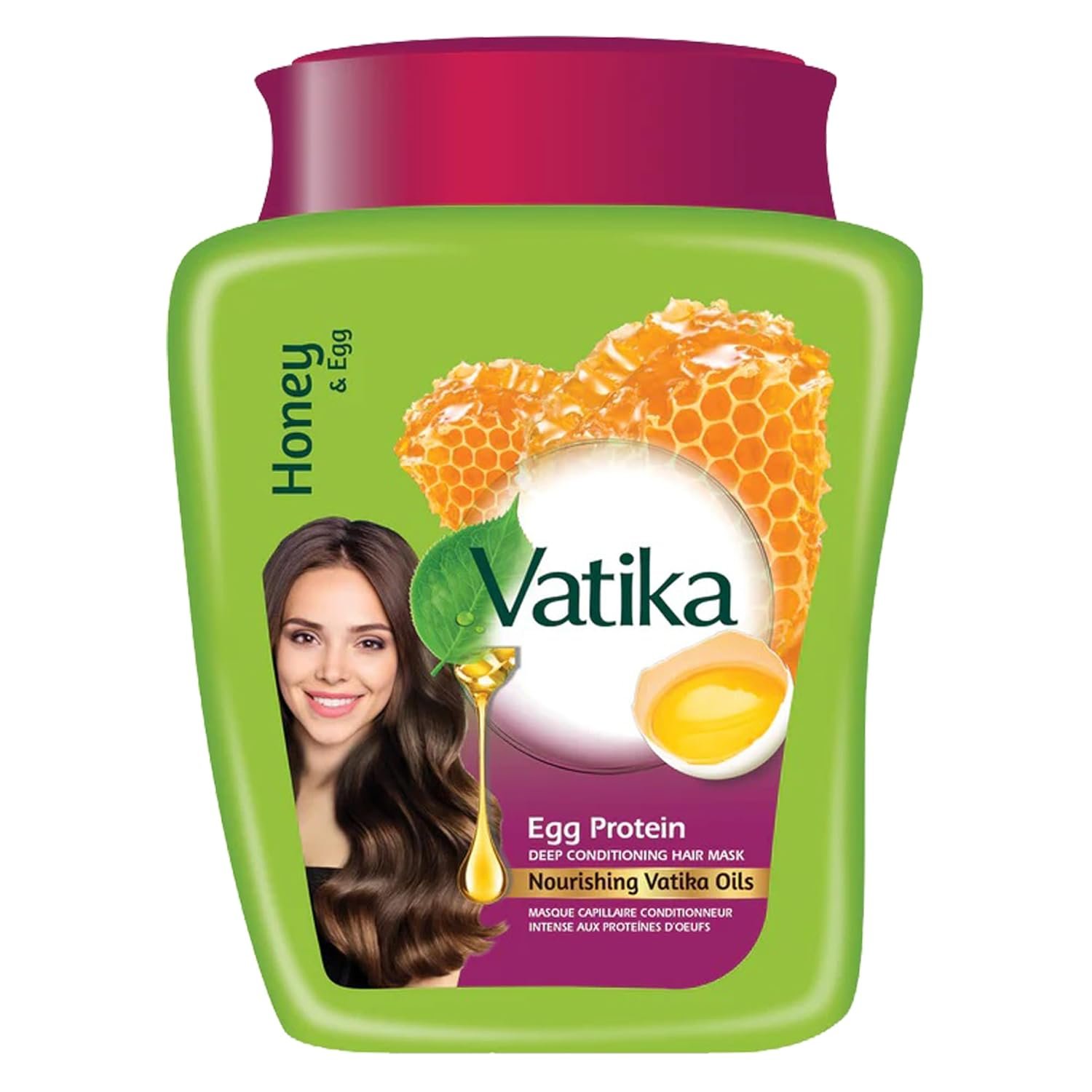 Vatika Naturals Hot Oil Hair Mask – Egg Protein & Multivitamin Treatment for Dry, Damaged Hair, Nourishing & Strengthening, Deep Conditioning for Soft, Smooth Hair – 500ml