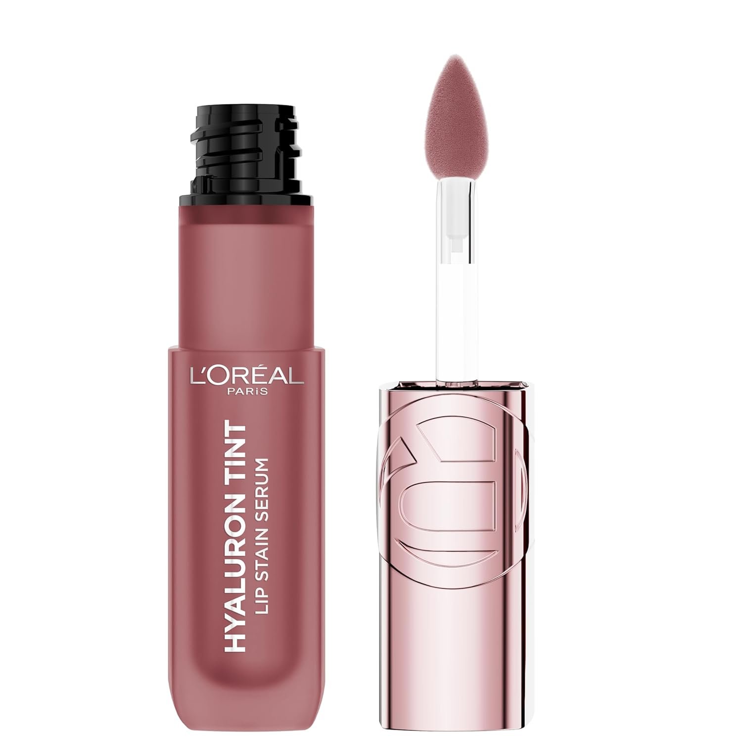 L’Oreal Paris Hyaluron Tint Lip Stain Serum, Long Lasting, Hydrating Lip Makeup Infused with Hyaluronic Acid, 635 Worth It Medium (Medium Berry Nude)