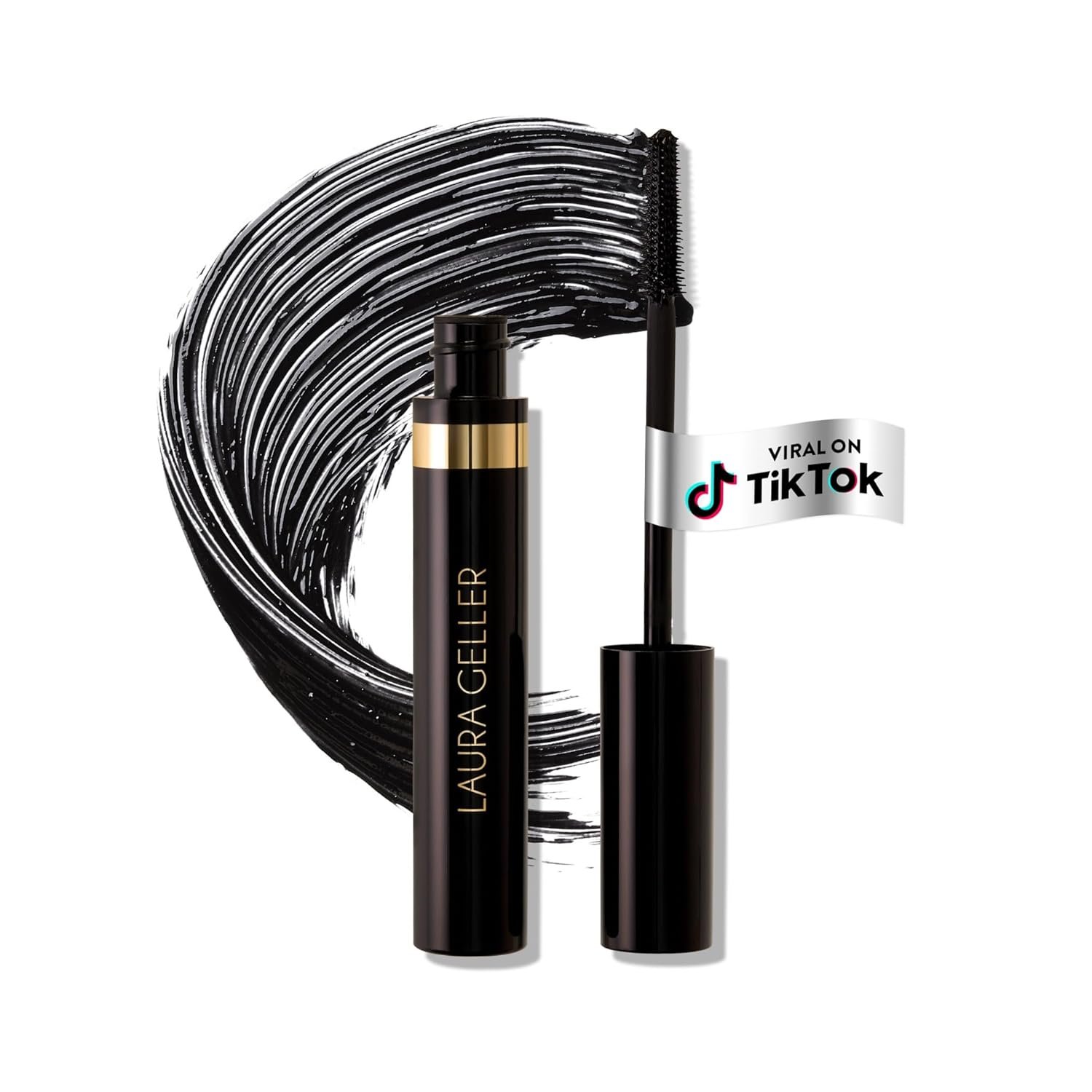 LAURA GELLER NEW YORK Kajal Longwear Mascara – Black – Volumizing, Lengthening, & Defining Mascara – Smudge‑Proof & Flake‑Proof Wear, Buildable Formula