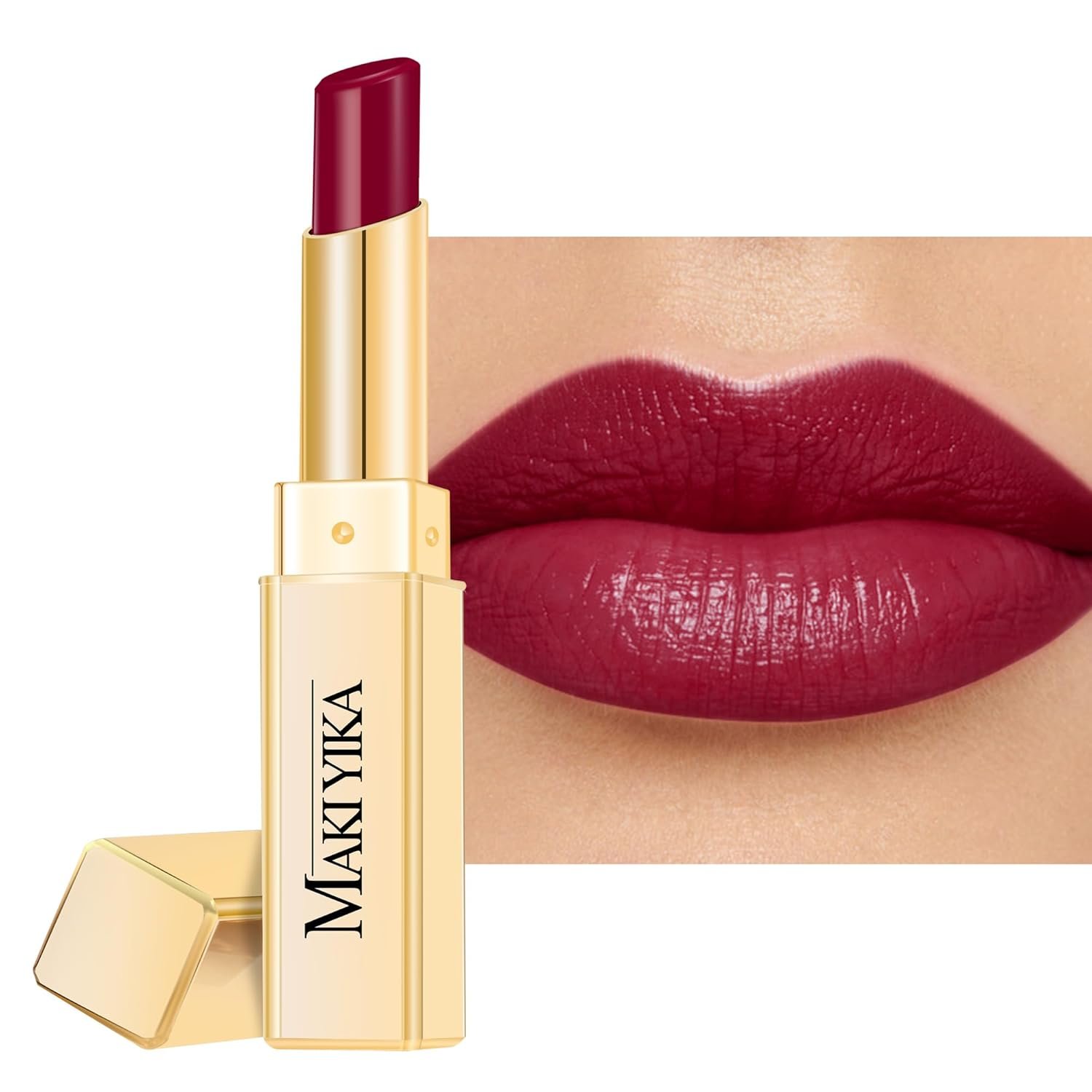 MAKI YIKA Moisture Dark Berry Lipstick for Women Hydrate Tinted Lip Balm for Mother’s Day Dry Cracked Lips Sheer Lipstick Lip Tinted Glossy Finish,MA049 Blush Berry
