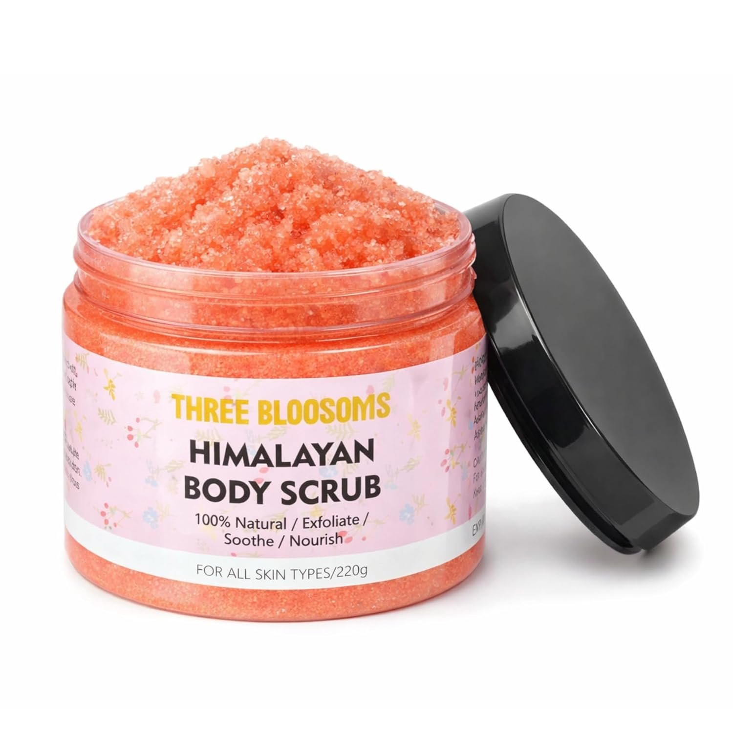 Himalayan Salt Scrub, 220g Skin Balancing, Exfoliating Scrub, Scars & Stretch Marks – Deep Cleansing, Draws Out Impurities, Balances Oil, Skin Care Gift(Himalayan Scrub, 220g)