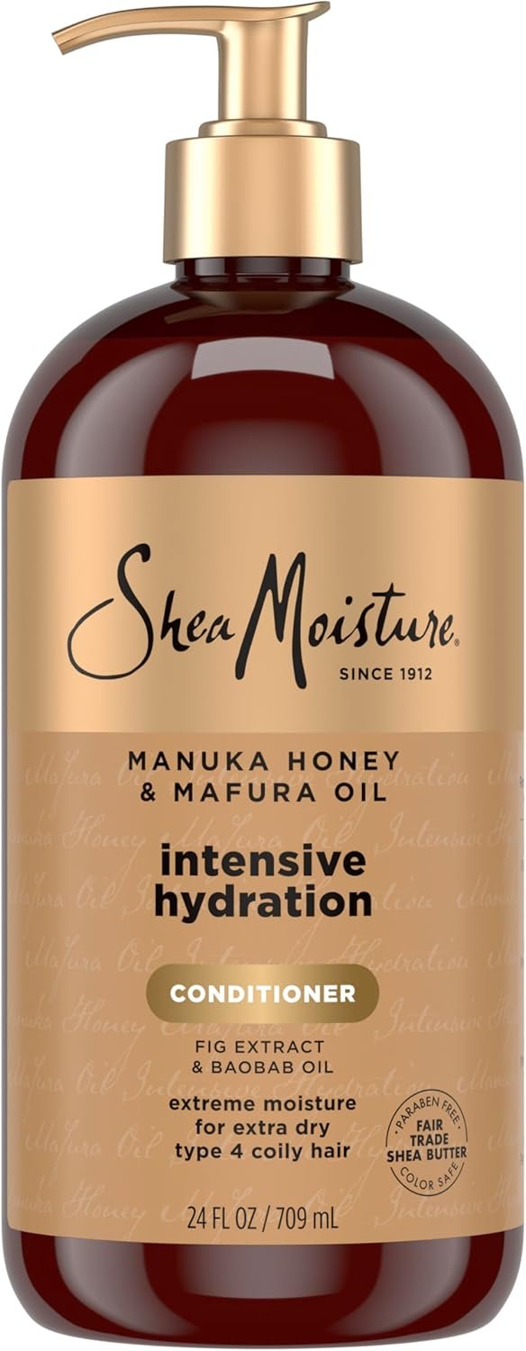 SheaMoisture Intensive Hydration Conditioner Manuka Honey & Mafura Oil for Extra Dry, Damaged Hair, Paraben-Free 24 oz