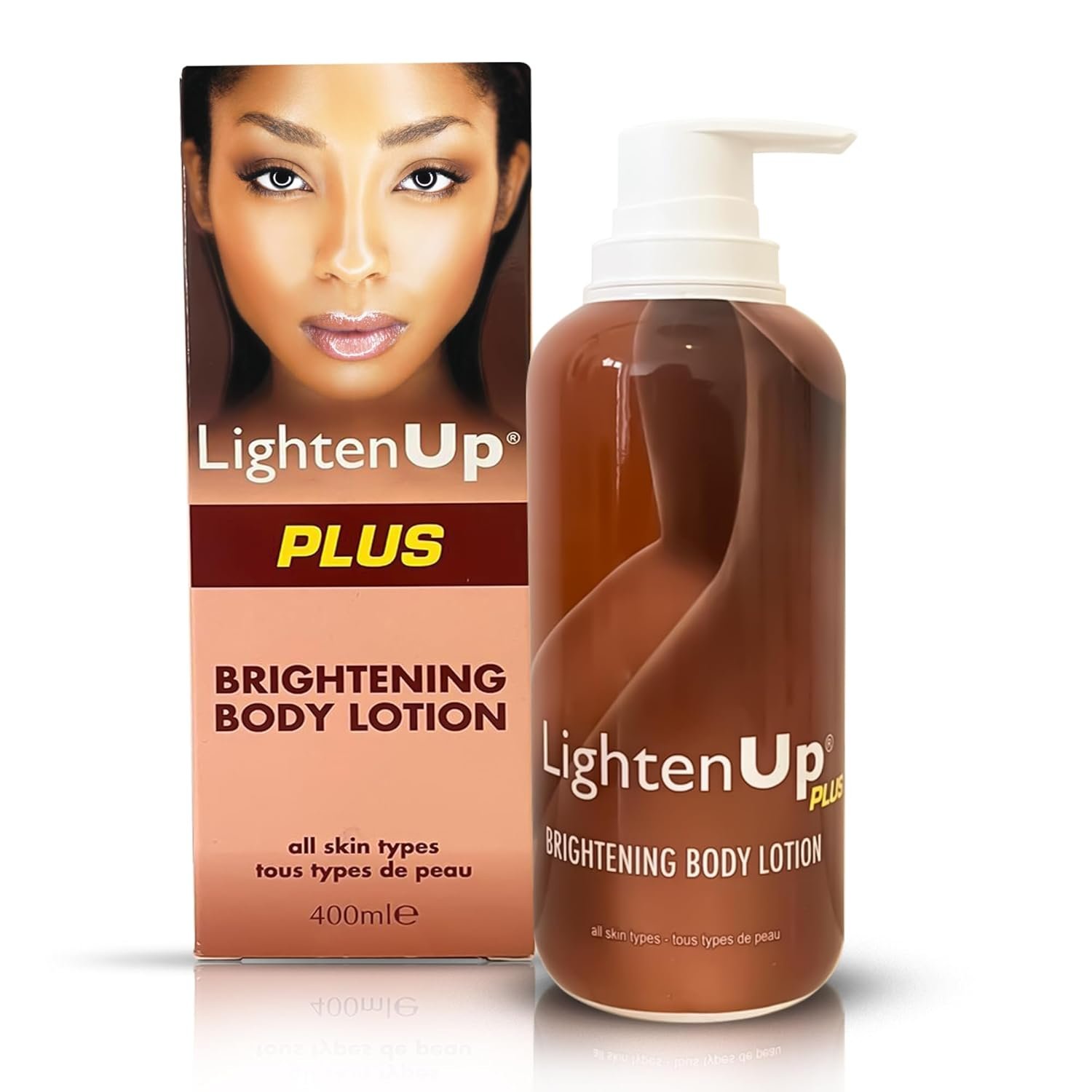 Lighten-Up Skin Brightening Lotion – 13.5 Fl oz / 400ml – Moisturizing, Hydrating Body Lotion for Body, Knees, Elbows, Hands, Underarms, with Jamaican Castor Oil and Shea Butter