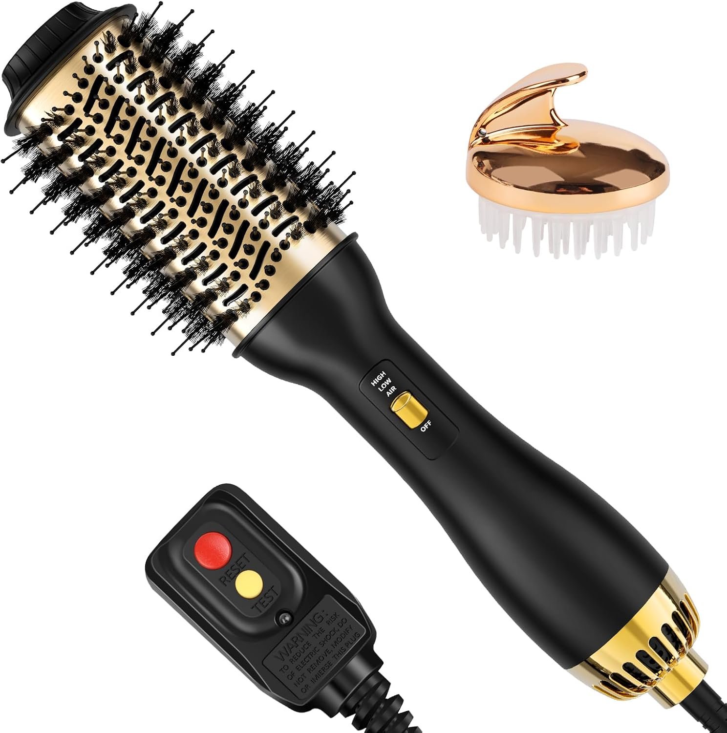4-in-1 Hot Air Brush with Oval Barrel – Salon-Grade Styling Tool for All Hair Types