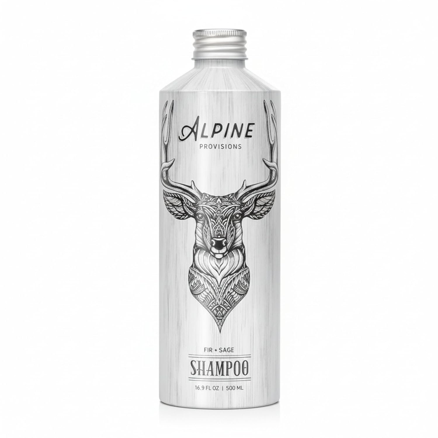 Alpine Provisions Natural & Organic Shampoo with Fir & Sage – Plant-Based Shampoo for Men & Women with Aloe Vera, Jojoba & Essential Oils – Sulfate-Free, Vegan, Hydrating Hair Repair – 16.9 fl oz