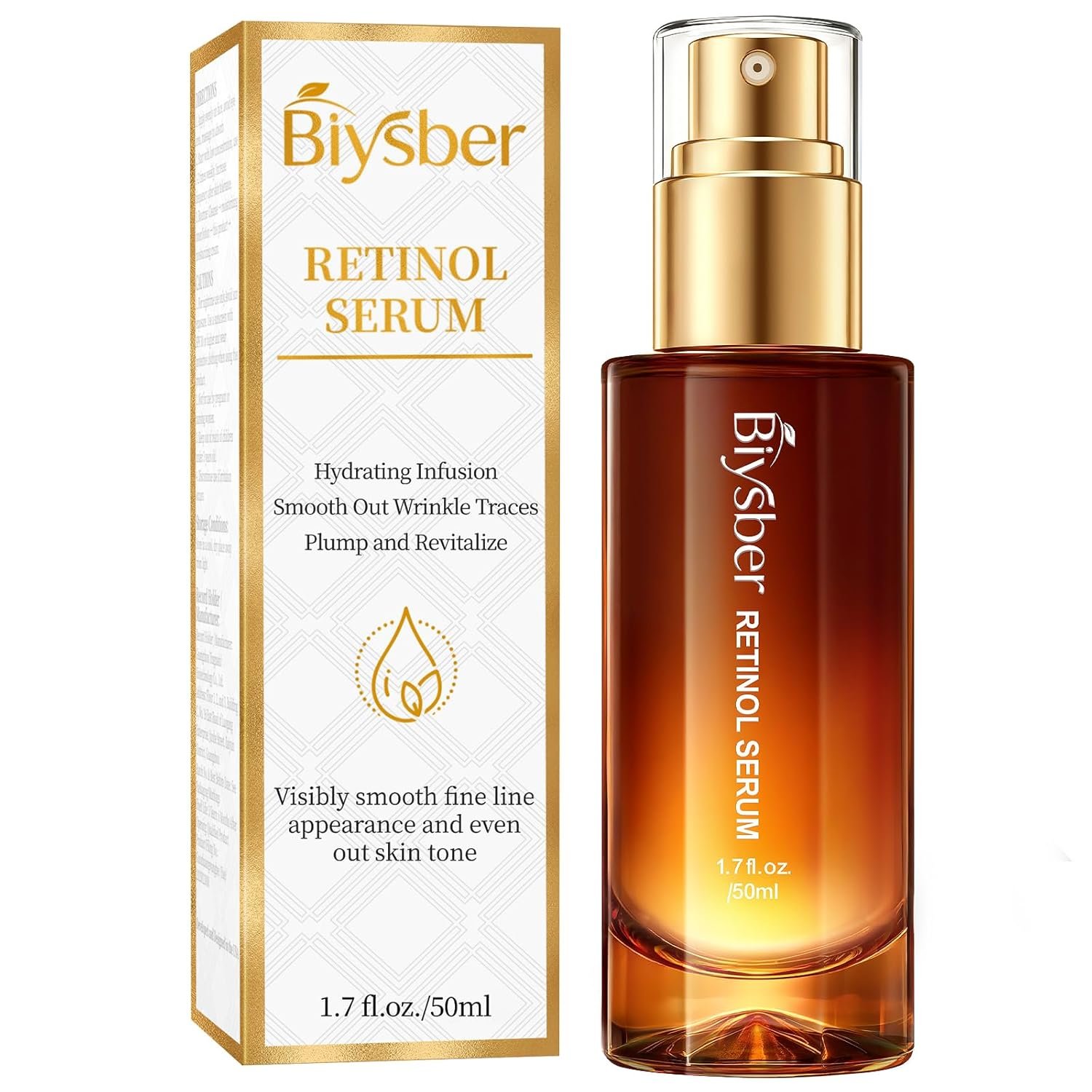 Retinol Collagen Serum for Face: Anti Aging &Anti Wrinkle Repair Peptide Serum with Hyaluronic Acid Boost Hydration-Day/Night Facial Firming Lifting Neck Plump Skin Care for Women/Men(1.70 Fl Oz)