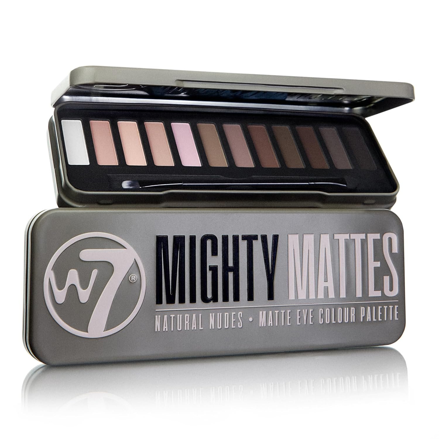 W7 Mighty Mattes Eyeshadow – 12 Matte Nude Colours – Flawless & Natural Long-Lasting Makeup Palette