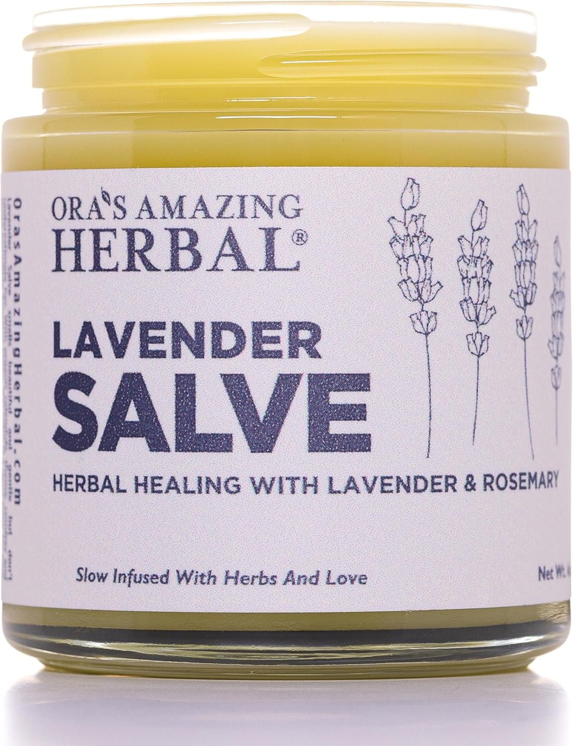 Lavender Salve Ointment, Sleep Balm, Lavender Essential Oil, Aromatherapy for Relaxation Anxiety Relief & Massage, Dry Skin Hand Repair Cream Calendula Coconut Oil, Ora’s Amazing Herbal, 4 oz