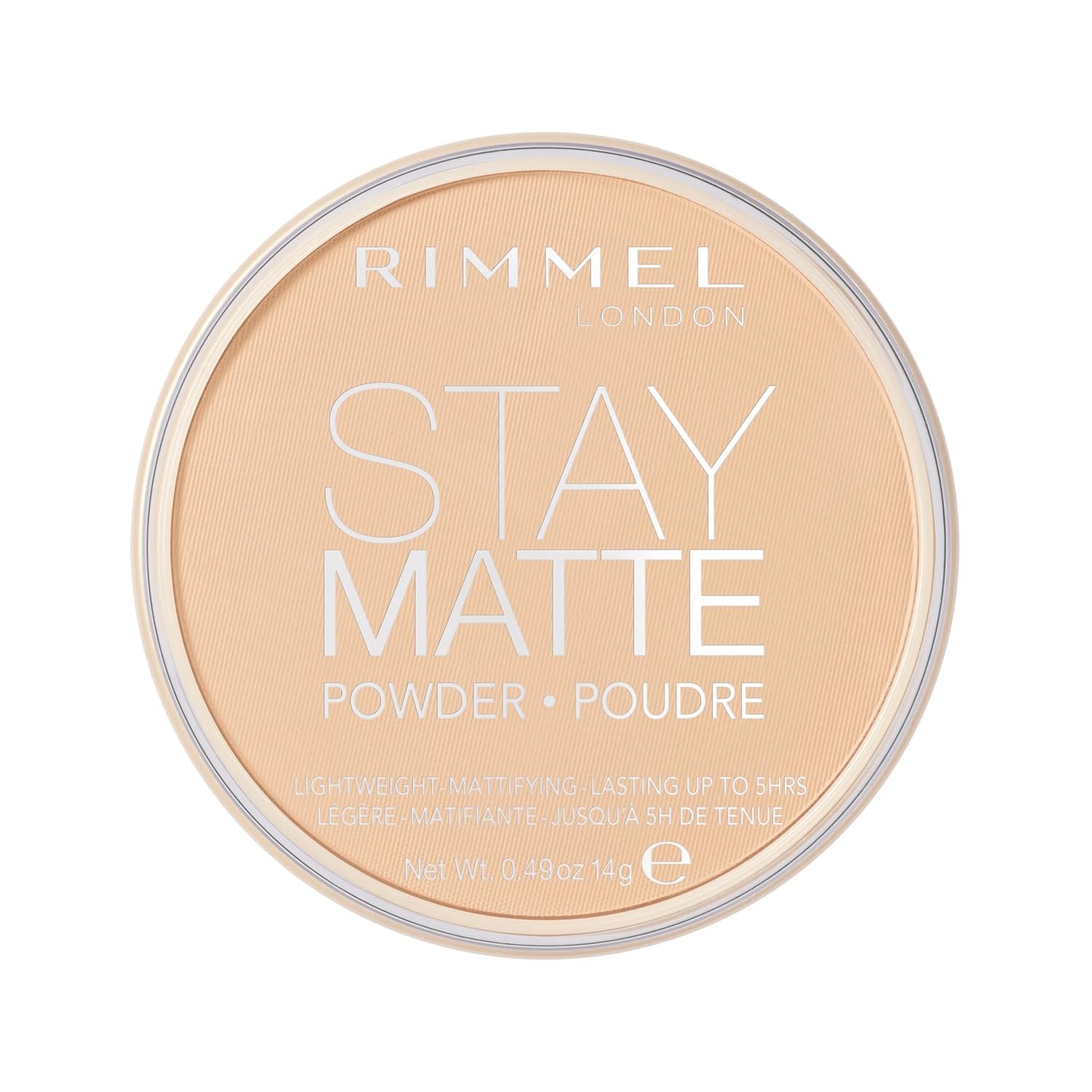 Rimmel London Stay Matte – 011 Creamy Natural – Pressed Powder, Lightweight, High Coverage, Shine Control, 0.49oz