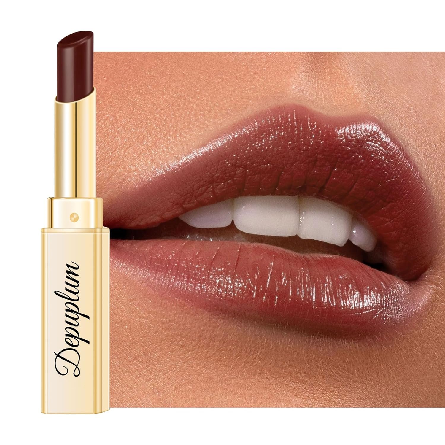 Depuplum Black Berry Lipstick for Women Moisture Lip Gloss Tinted Lip Balm Sheer Lipsticks for Mother’s Day Nourishing Hydrate Glossy Lipstick for Dry Lips (DM65 Berry)