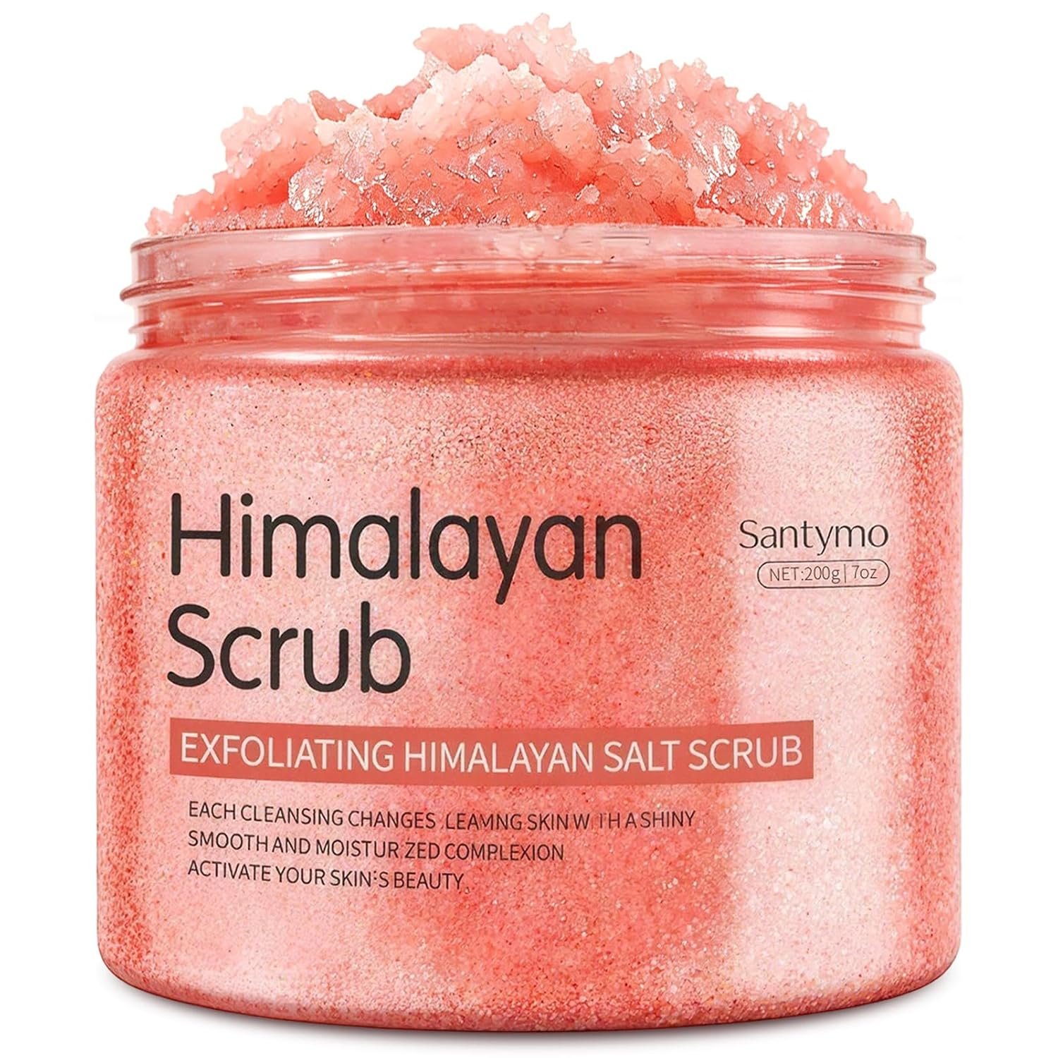 Himalayan Salt Scrub 7 oz for All Body, Natural Exfoliating Body Scrub with Squalane & Aloe Vera, Deeply Moisturizing Face Scrub, Fights Stretch Marks, Fine Lines, Wrinkles, Self Care Gift