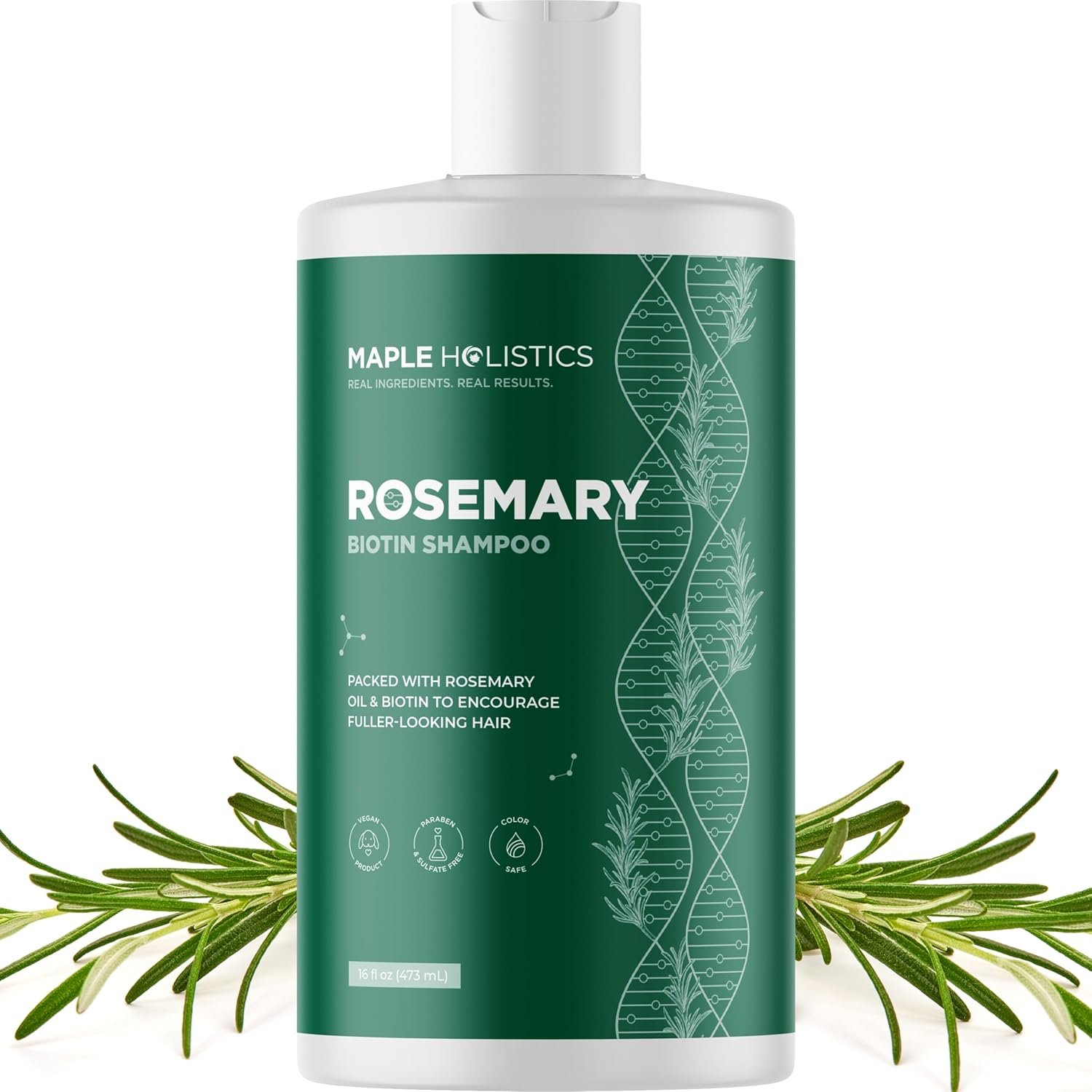 Volumizing Biotin and Rosemary Shampoo – Vegan Rosemary Biotin Shampoo for Thinning Hair for Women and Men with Nourishing B Vitamins & Tea Tree Oil – Paraben Silicone & Sulfate Free (16 Fl Oz)