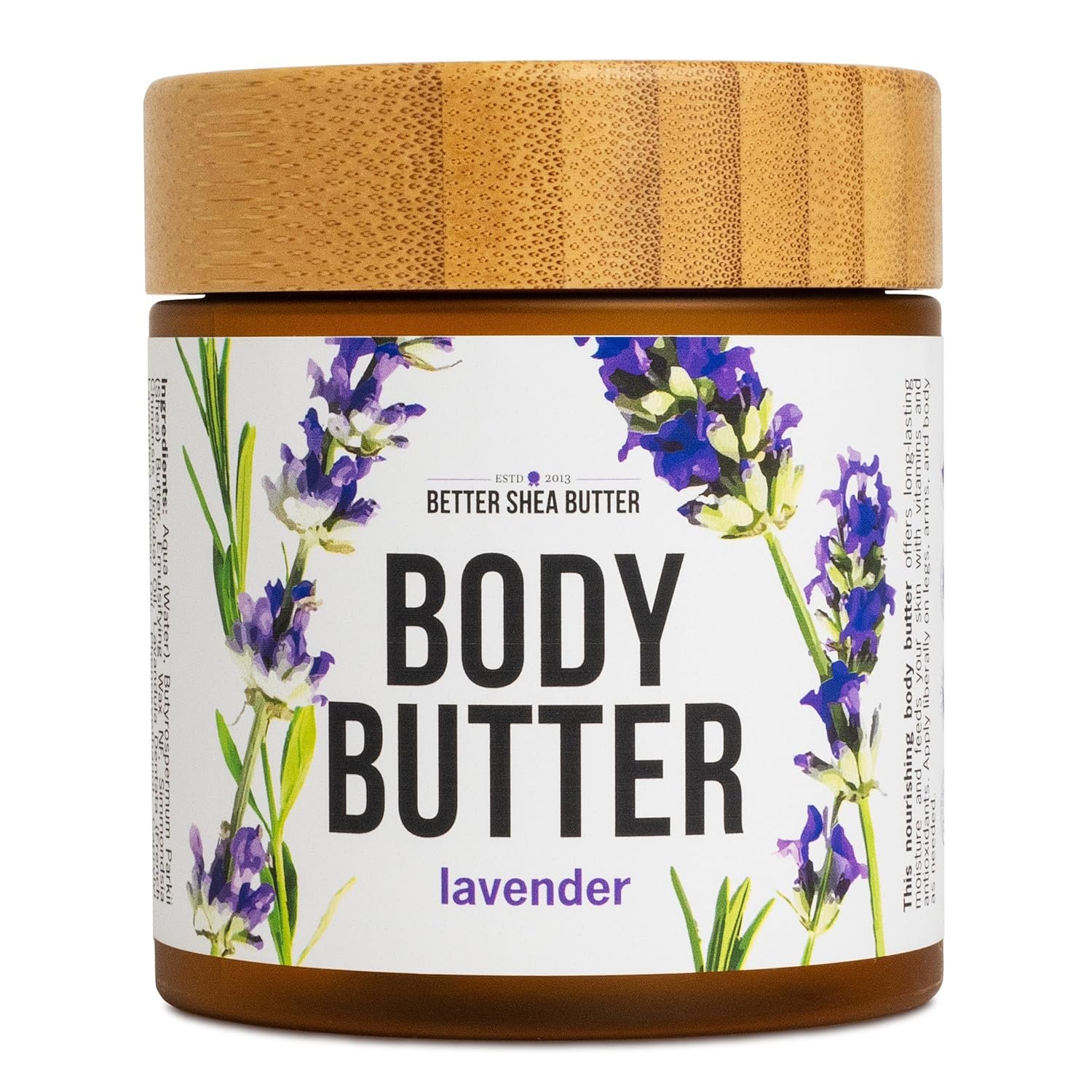 Lavender Body Butter with Shea Butter, Jojoba & Lavender Essential Oil – Natural Lotion for Women, Non-Greasy Moisturizer for Dry Skin, Whipped Body Cream