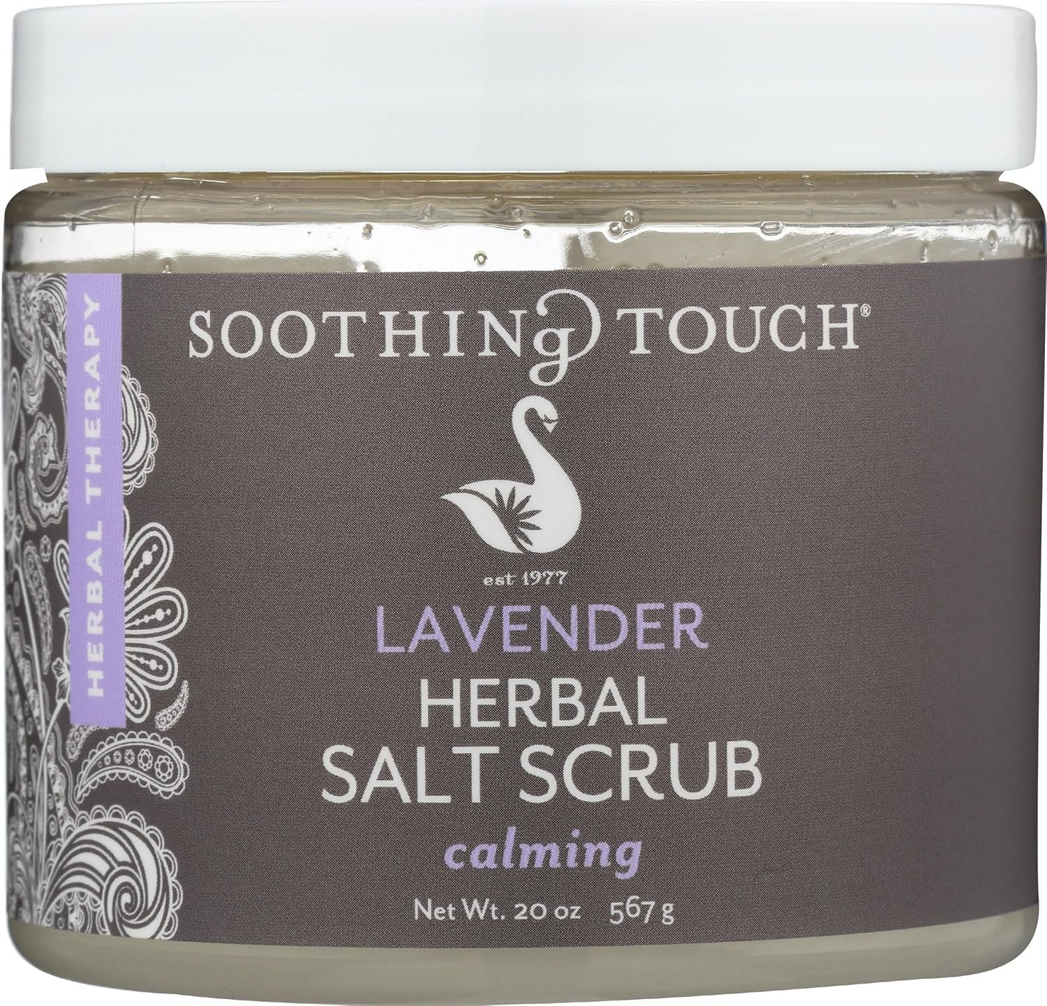 Soothing Touch Herbal Salt Scrub, Lavender – 20 Oz