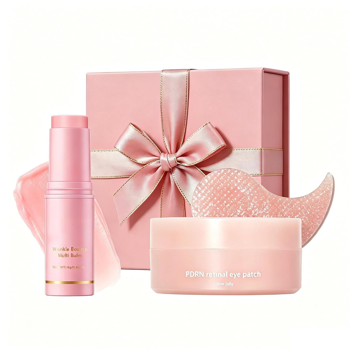 2-in-1 Skincare Gift Set: Wrinkle Bounce Multi Balm + PDRN Retinal Eye Patches – Hydrating & Skin Care Kit for Women
